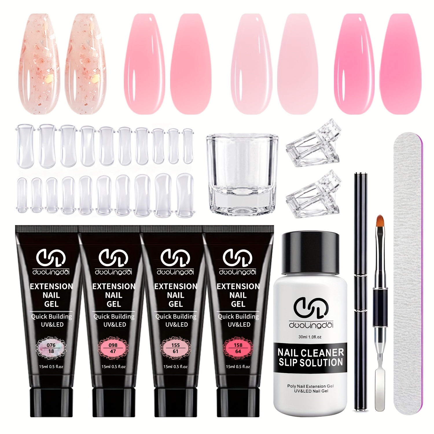 Polygel Nail Kit - Стартовый набор для гель-лака с 4