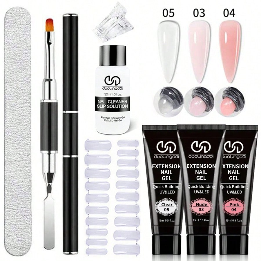 Polygel Nail Kit - 8 шт./компл. набор поли-гель для наращивания