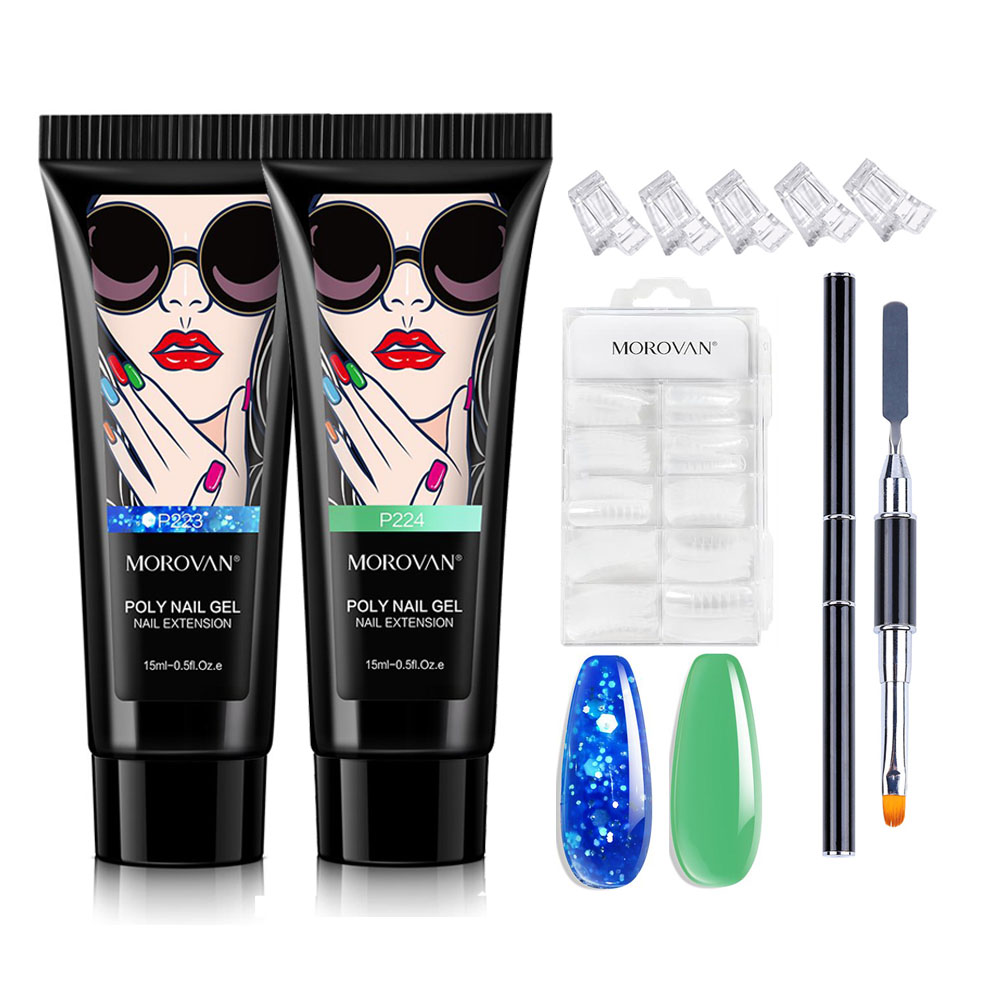 Polygel Nail Kit - Набор для наращивания ногтей с накладными