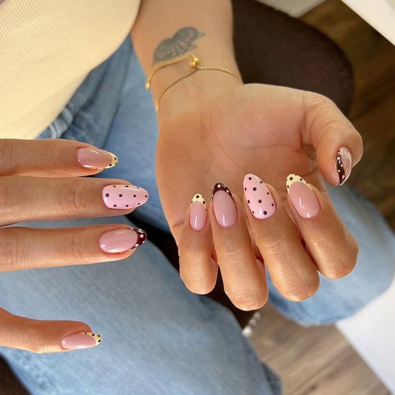 Nail Art Pink - Набор из 24 накладных ногтей в