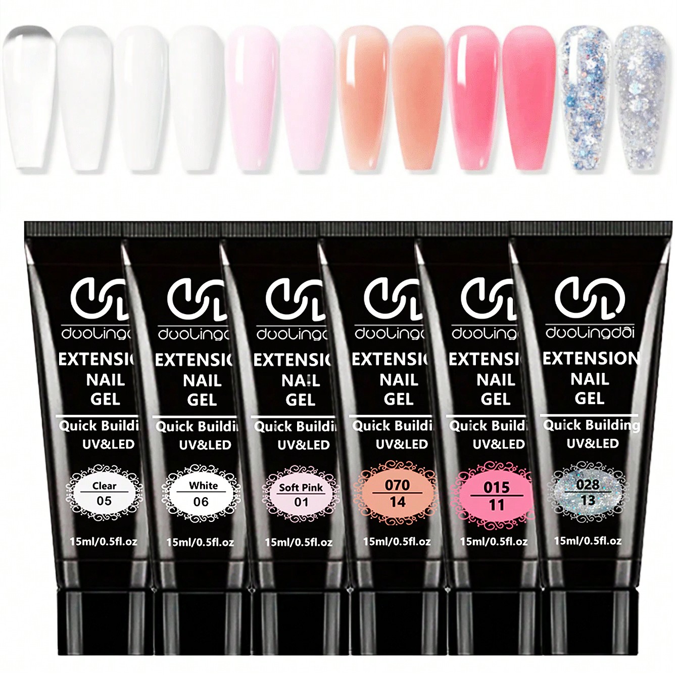 6-цветный набор для наращивани – обзор и цена Polygel Nail Kit