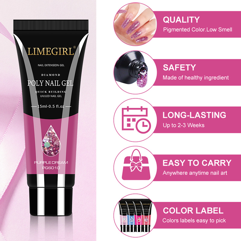 15 мл набор гелей для быстрого – обзор и цена Polygel Nail Kit