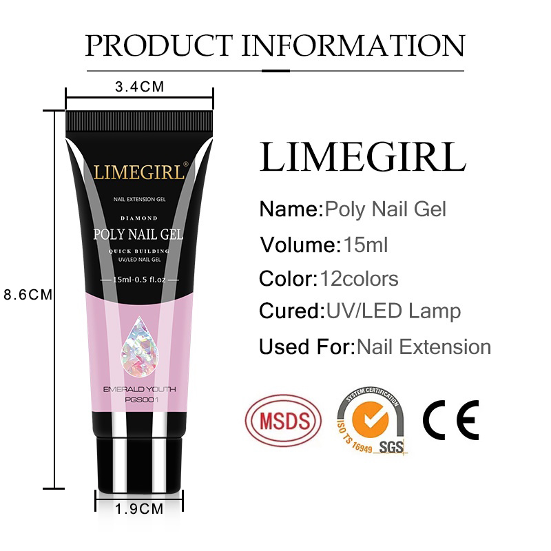 15 мл набор гелей для быстрого – обзор и цена Polygel Nail Kit