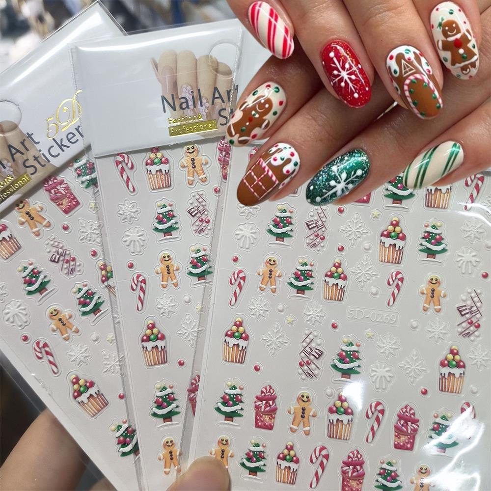 1 шт., Рождественский 5D пряни – обзор и цена Nail Art For Men
