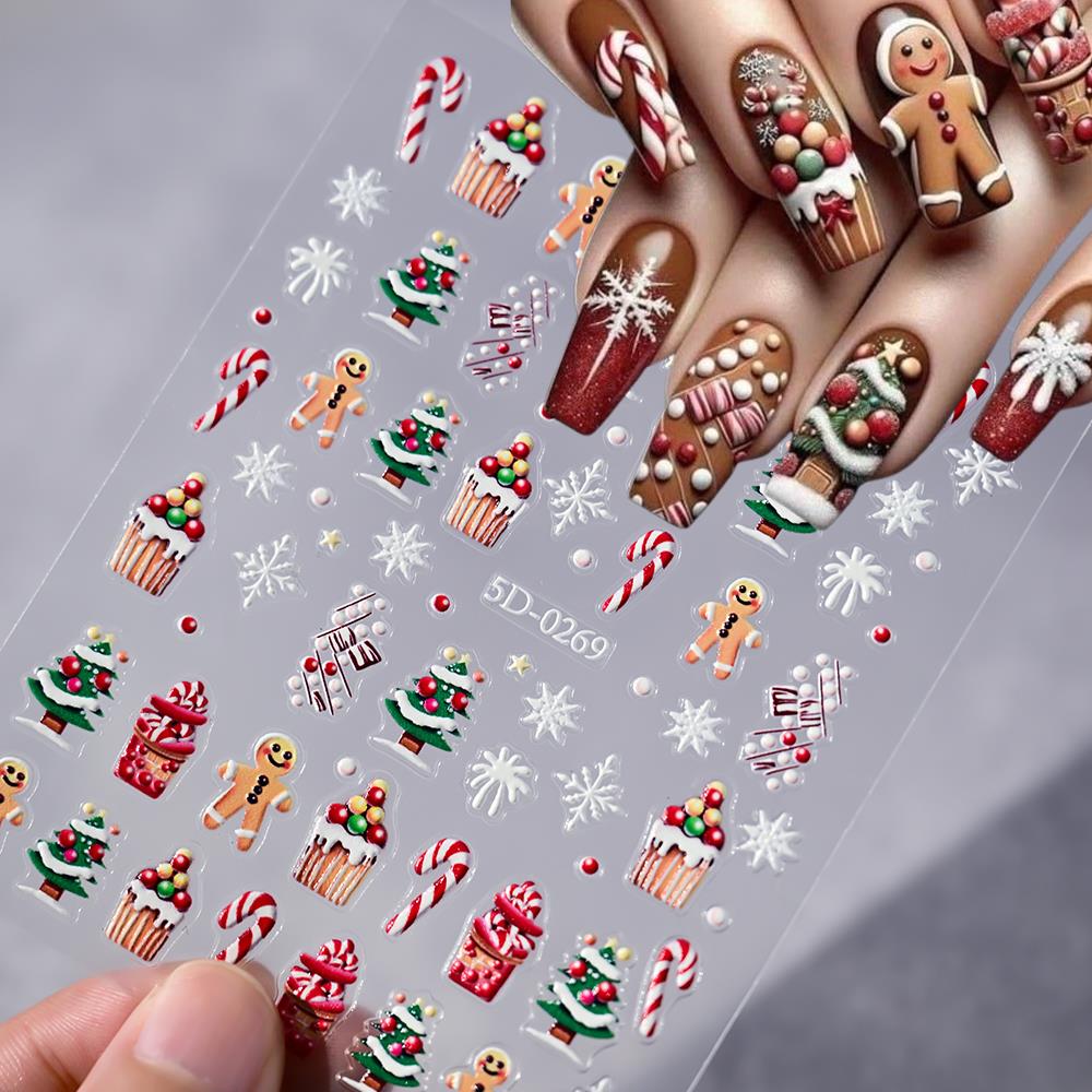 1 шт., Рождественский 5D пряни – обзор и цена Nail Art For Men